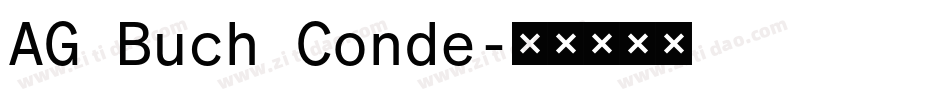 AG Buch Conde字体转换